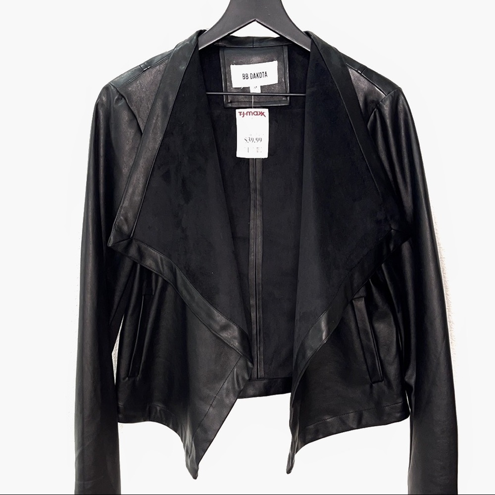 NWT Black Faux Leather Jacket